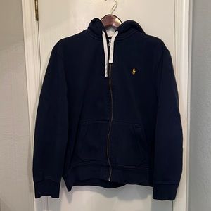 Navy Blue Ralph Lauren Zip Up Sweatshirt